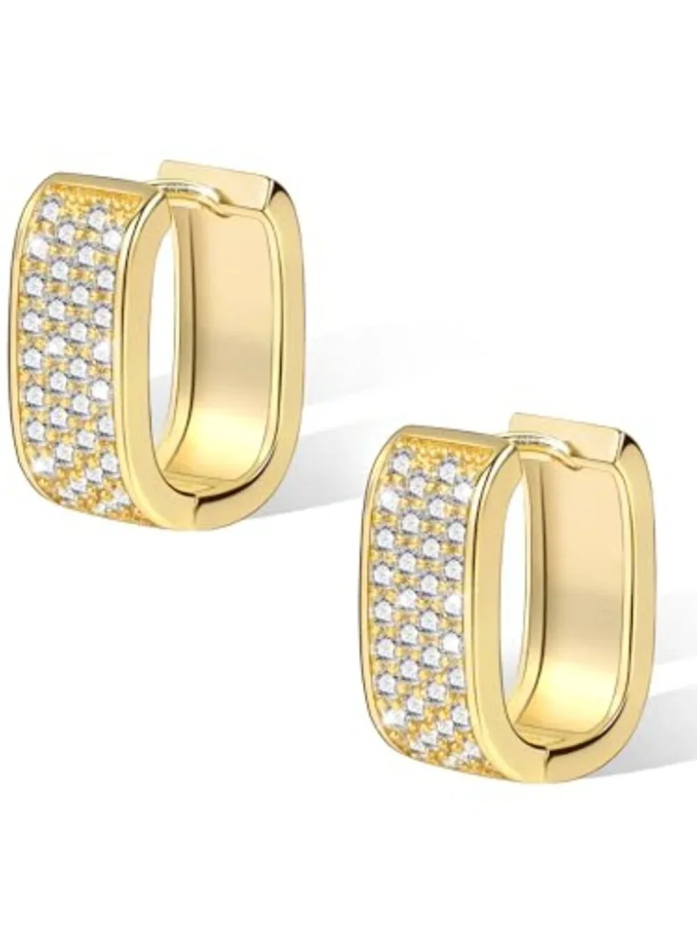 925 Sterling Silver Earrings for Women Small Chunky Silver Earrings